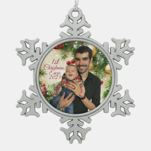 Schneeklocken-Ornament mit Rahmen Schneeflocken Zinn-Ornament