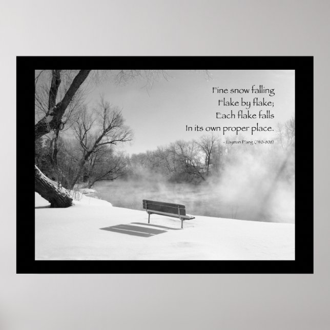 Schneeköne in Stille Poster (Vorne)