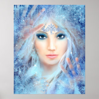Schneekönig. Winter schöne Frau. Portrait. Poster