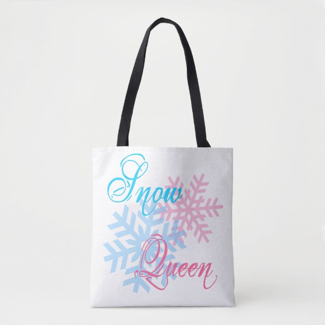 Schneekönigin und Schneeflocken elegant Tasche (Vorderseite)