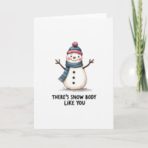 Schneekörper wie du Snowman Puppenkarte Liebe Karte