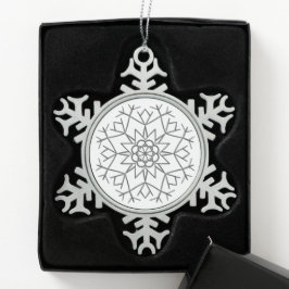 Schneekristall Zinn Weihnachtsschmuck Schneeflocken Zinn-Ornament