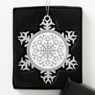 Schneekristall Zinn Weihnachtsschmuck Schneeflocken Zinn-Ornament