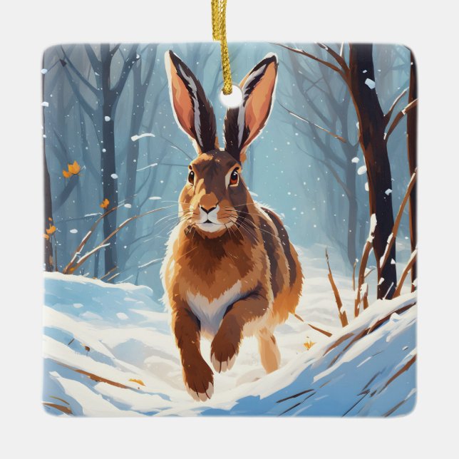 Schneeküche Offenbarung: Der Hasslauf Keramikornament (Vorderseite)