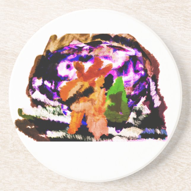 Schneekugel Getränkeuntersetzer (Vorne)