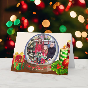 Schneekugel Weihnachten Familie Kinder Foto Urlaub
