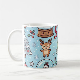 Schneekugel-Weihnachtstasse – Süßes Wintermuster Kaffeetasse