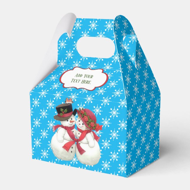 Schneekupplung mit Schneeflocke Geschenkschachtel (Vorderseite)