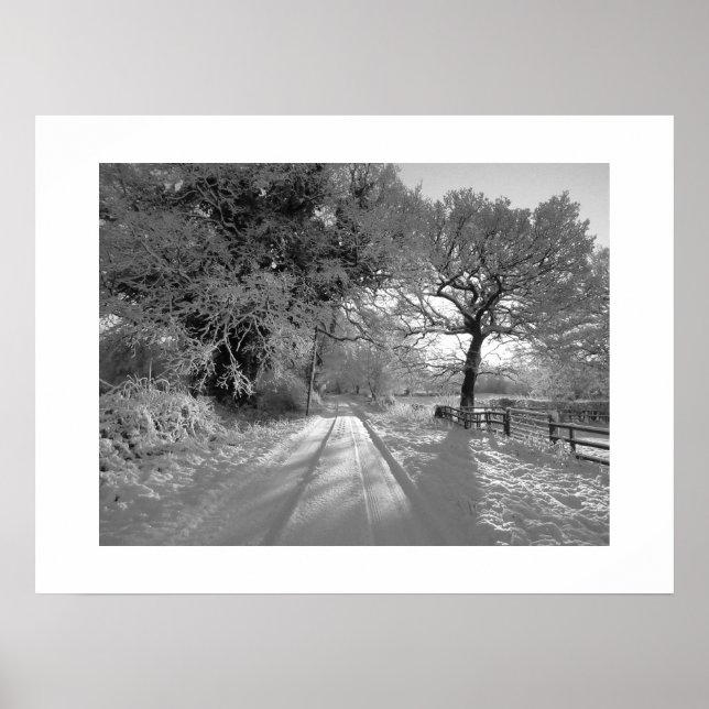 Schneelandschaft: Cheshire Poster (Vorne)