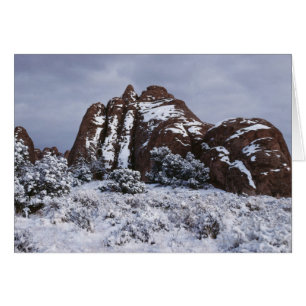 Schneelandschaft im Arches Nationalpark, Utah