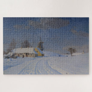 Schneelandschaft im Winter (von H.A. Brendekilde)