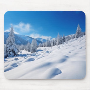 Schneelandschaft Meditation Ruhe Mousepad