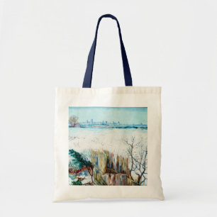 Schneelandschaft mit Arles von Vincent van Gogh Tragetasche