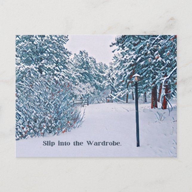 Schneelandschaft Postkarte (Vorderseite)