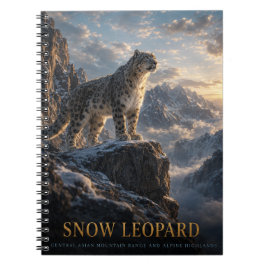 Schneeleopard Alpine Highlands TIEREN Notizblock
