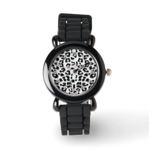 Schneeleopard Armbanduhr