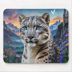 Schneeleopard-Bergtal-Sonnenuntergang Mousepad