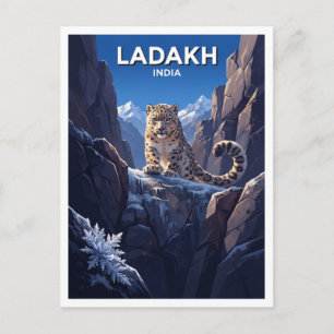 Schneeleopard, Ladakh Leh Indien Postkarte