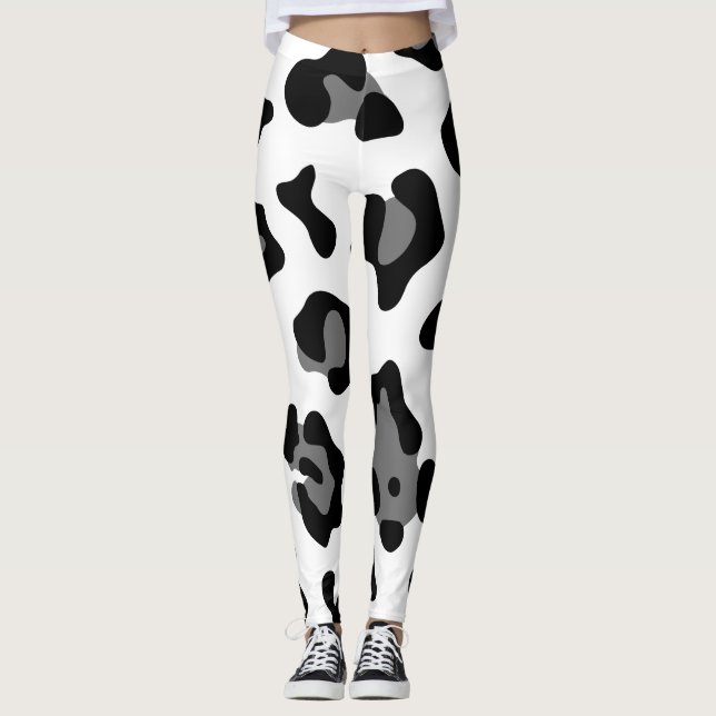 Schneeleopard Leggings (Vorderseite)