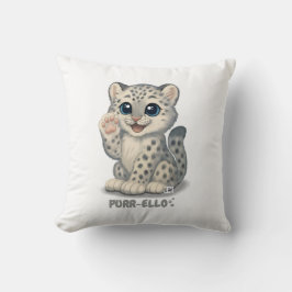 Schneeleopard - Purr-ello Kissen