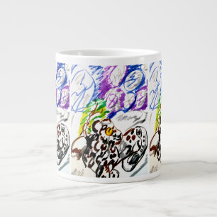 Schneeleopard-Set Jumbo-Tasse
