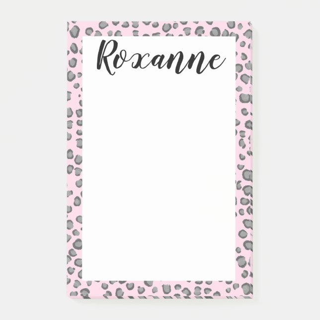 Schneeleopard-Tierdruckausdruck - IT-Notepad Post-it Klebezettel (Vorderseite)