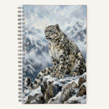 Schneeleopard Totem Journal – Wildtier-Fine-Art