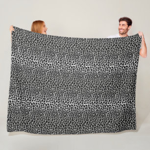 Schneeleoparddruck Fleecedecke