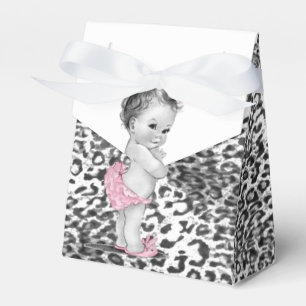 Schneeleoparden-Baby-Shower-Geschenkboxen Geschenkschachtel