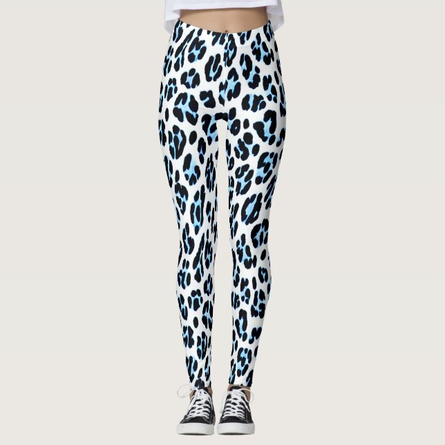 Schneeleoparden-Eleganz-Leggings Leggings (Vorderseite)