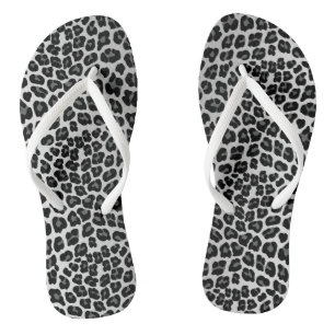 Schneeleopondruck Flip Flops