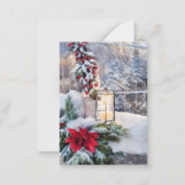 Schneeleucht Budget Mini Weihnachten Mitteilungskarte