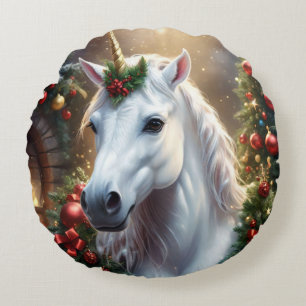Schneelicht: Das verzauberte Weihnachtslied Rundes Kissen