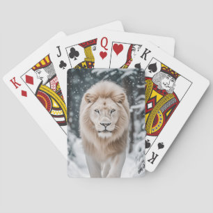 Schneelöwe Spielkarten