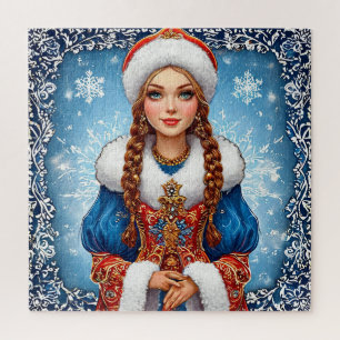 Schneemädchen Schönes Winterporträt