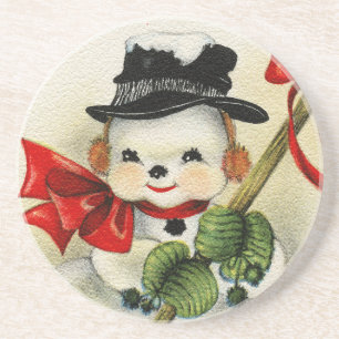 Schneemann 004 getränkeuntersetzer