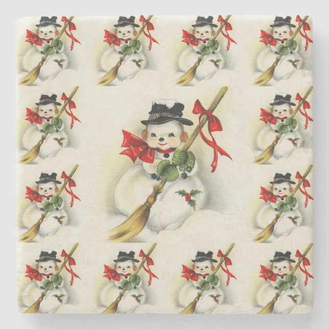 Schneemann 009 steinuntersetzer (Vorderseite)