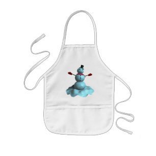 Schneemann 3D Kinderschürze