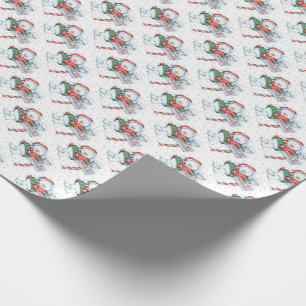 Schneemann am Nordpol Geschenkpapier