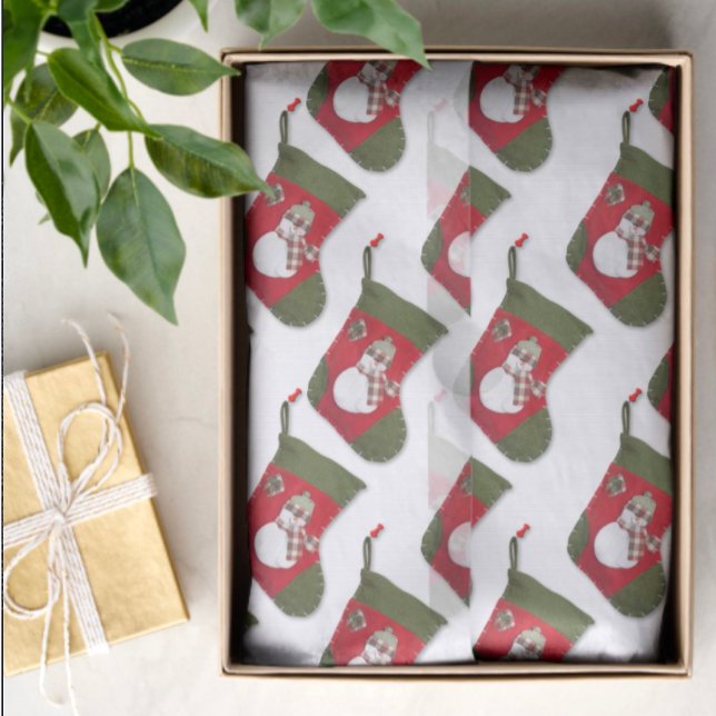 Schneemann am Weihnachts-Strumpf Seidenpapier (Christmas stocking tissue paper in box)