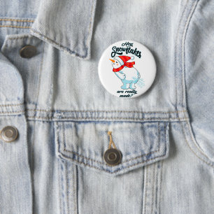 Schneemann anziehen, wie Schneeflocken wirklich ge Button