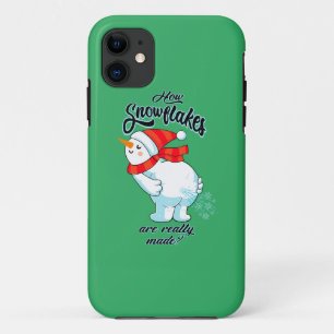 Schneemann anziehen, wie Schneeflocken wirklich ge Case-Mate iPhone Hülle