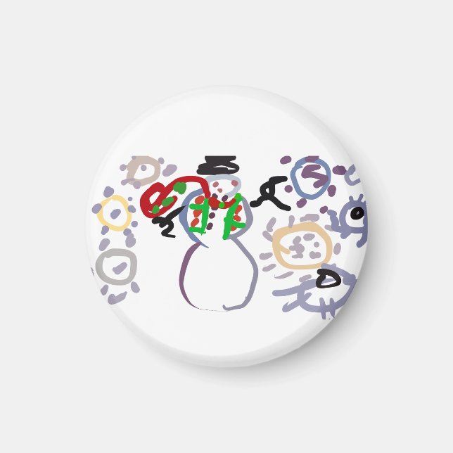 Schneemann-Art Magnet (Vorne)