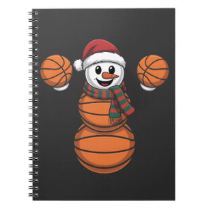 Schneemann Basketball Weihnachten Santa Baseball S Notizblock