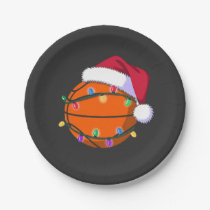 Schneemann Basketball Weihnachten Santa Baseball S Pappteller