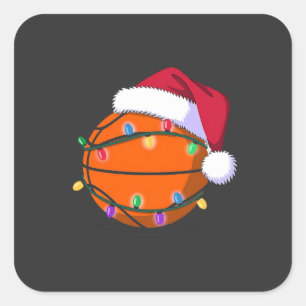 Schneemann Basketball Weihnachten Santa Baseball S Quadratischer Aufkleber