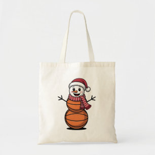Schneemann Basketball Weihnachten Sportliebhaber Tragetasche