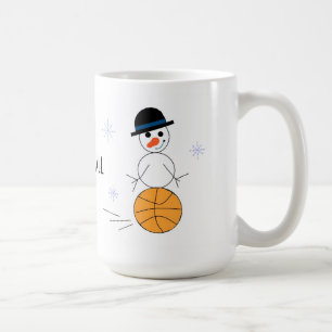 Schneemann Basketballspieler Kaffeetasse