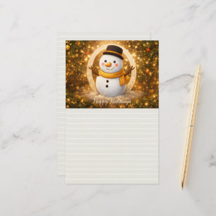 Schneemann Briefpapier