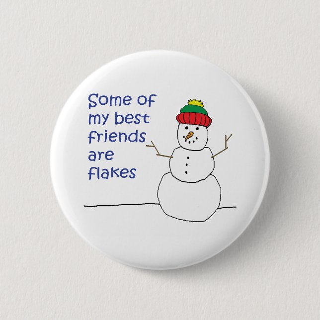 Schneemann Button (Vorderseite)
